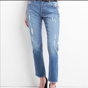GAP Straight crop High rise Boyfriend jean